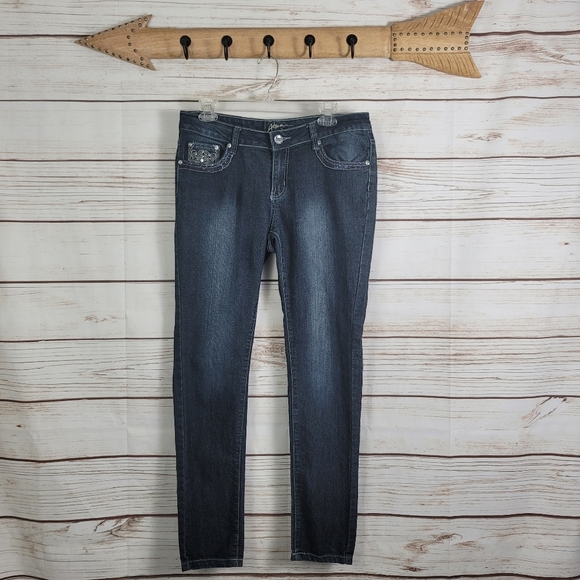 Seven7 Denim - At Seven | Jeweled Butterfly Skinny Jeans